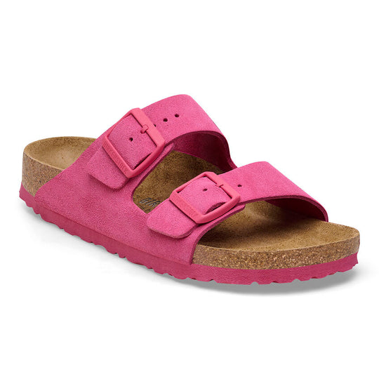 Birkenstock Arizona Suede Leather Narrow Fit - Fuchsia Tulip 1027069