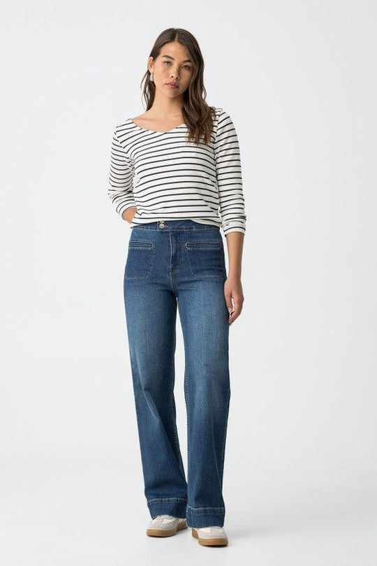 Tiffosi Olivia Straight Leg Jeans - Dark Blue