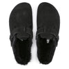 Birkenstock Boston Shearling Suede Leather - Black