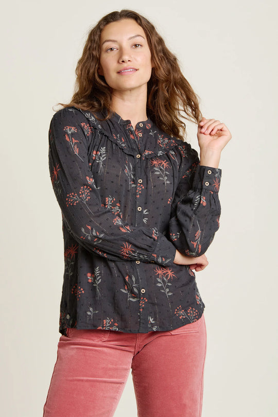 Brakeburn Bella Blouse - Charcoal