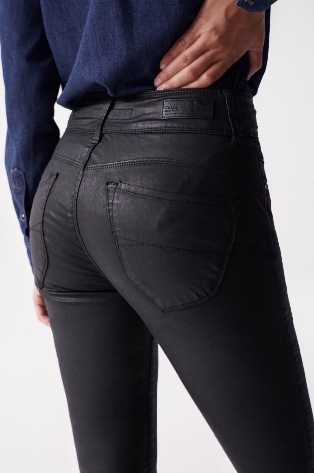 Salsa black 2024 coated jeans