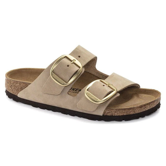 Birkenstock Arizona Big Buckle Nubuk Leather Narrow Fit - Sandcastle