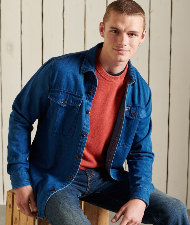 Superdry Harlo Crew Jumper Warm Orange Kevin Bowens - Technical View