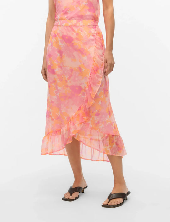 Vero Moda Smilla High Waist Wrap Skirt - Crystal Pink