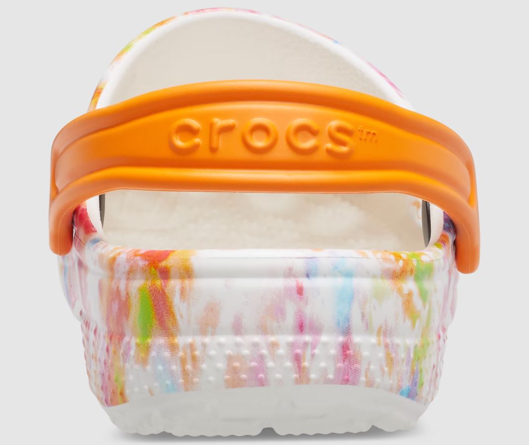 Orange and green discount crocs