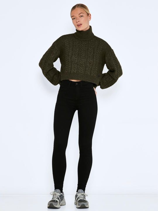 Noisy May Callie High Waist Skinny - Black