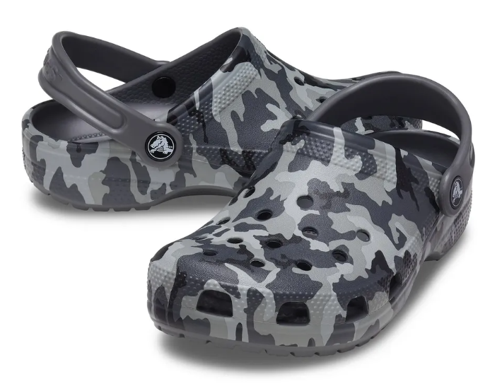 Printed camo crocs hot sale