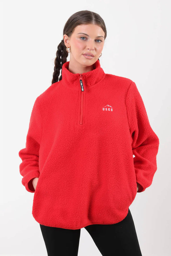 USCO Chroma Half Zip Fleece - Red