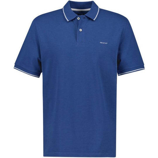 Gant Tipping SS Pique Polo - Rich Blue