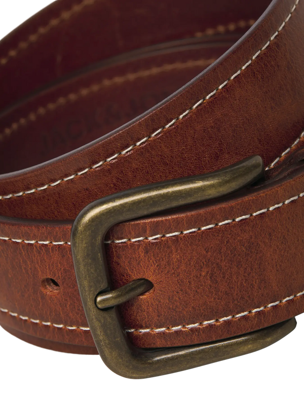 Jack & Jones Creta Leather Belt - Cognac
