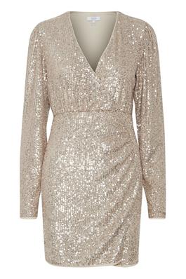 B.Young Solia Wrap Dress - Cement