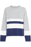 B.young MMorla Striped Jumper -  Light Grey Melange Mix