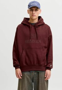 Jack & Jones Frederiksberg Monogram Sweat Hood - Chocolate Truffle