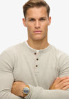 Superdry Merchant Grandad Top - Heritage Grey Grindle