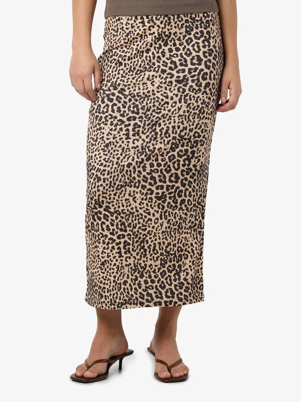 Noisy May Avery Midi Skirt - Silver Mink