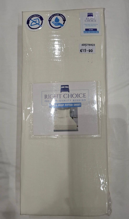 Right Choice Extra Deep Fitted Sheet - Ivory
