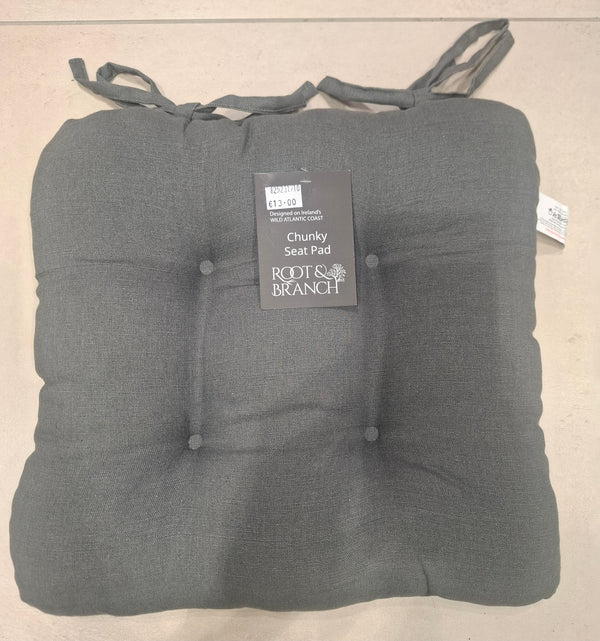 Root & Branch Chunky Seat Pad - Dark Grey