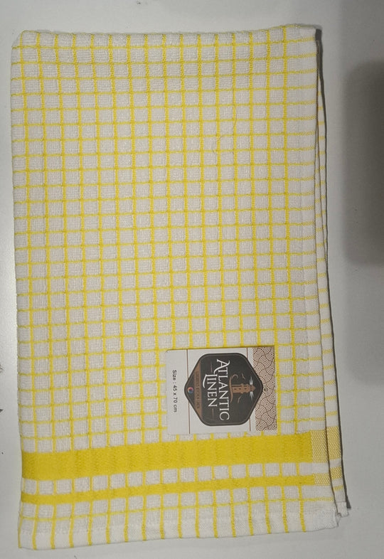 Atlantic Linen Tea Towel - Yellow/White