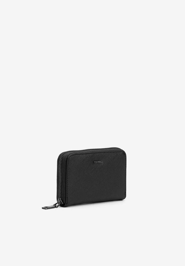 Tiffosi Black Medium Wallet- Cleo