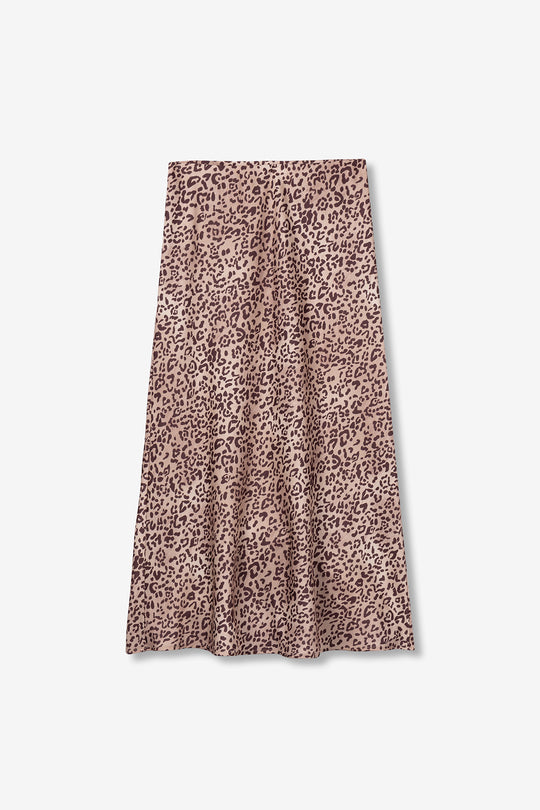 Tiffosi Kansas Satin Skirt - Beige Leo