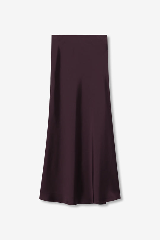 Tiffosi Kansas Satin Skirt - Fig
