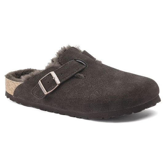 Birkenstock Boston Sharling -Suede Leather - Mocca