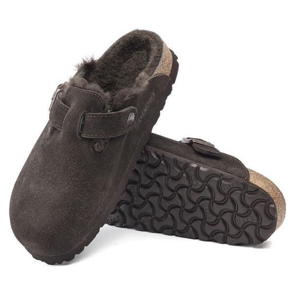 Birkenstock Boston Sharling -Suede Leather - Mocca