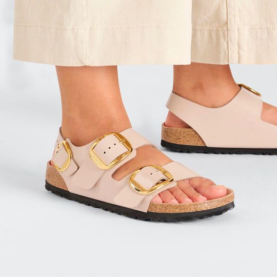 Birkenstock Milano Big Buckle - High Shine New Beige 1026484