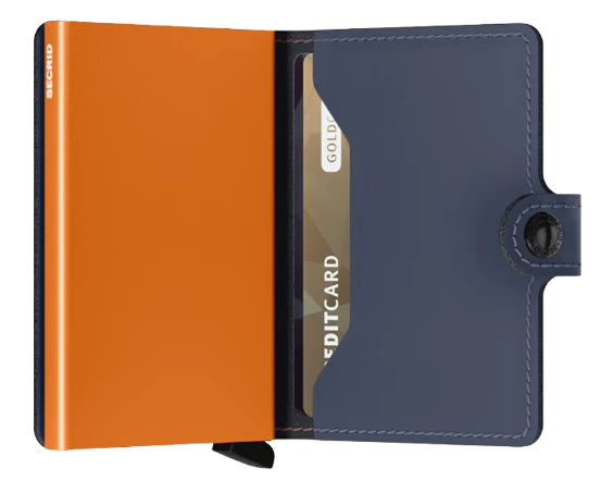 Secrid Miniwallet MM Matte Nightblue & Orange