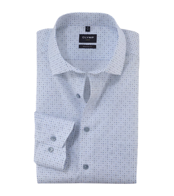 Olymp Luxor Modern Fit Pattern Shirt 1212|74|00 - White