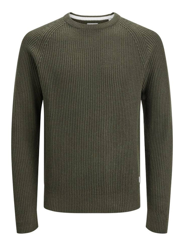 Jack & Jones Boys Pannel Knit Crew Neck -  Rosin