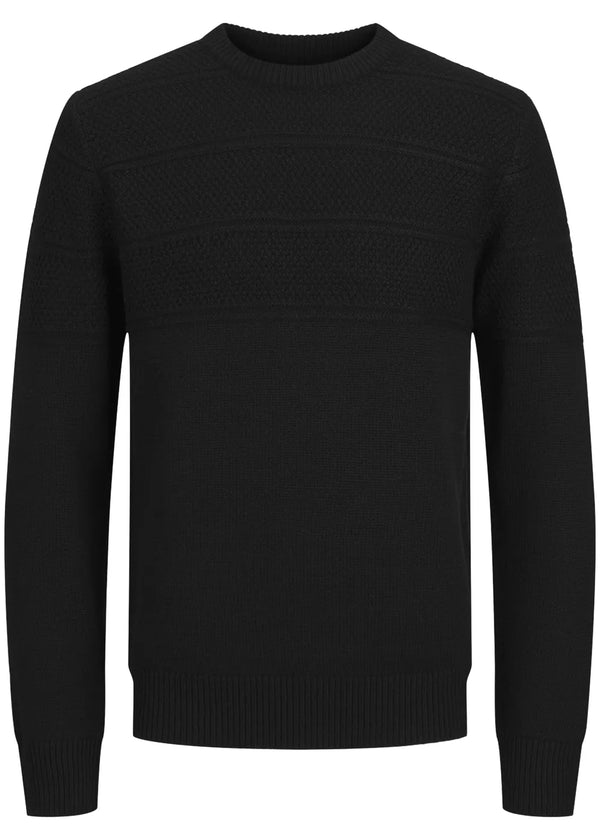 Jack & Jones Jerry Knit Crew Neck -  Black