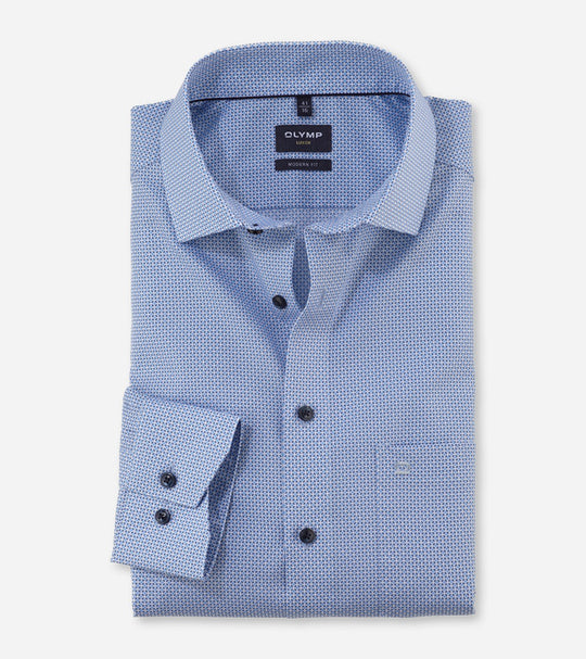 Olymp Long Sleeve Shirt 1264/74/11 - Blue [Size 16.5]