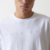 11 Degrees Tonal Embroidery T-Shirt - White ( SizeXS)