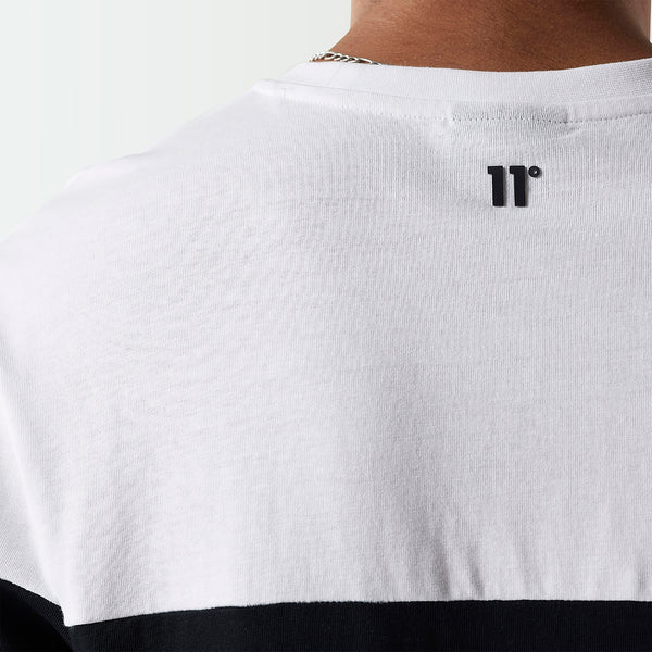 11 Degrees Triple Panel T-Shirt - Shadow Blue/White/Black