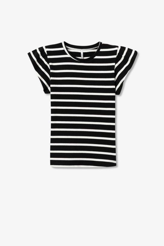 Tiffosi Gavi Short Sleeve Top - Black/White