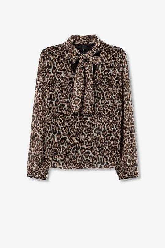 Tiffosi Dalmata Blouse - Beige/Leo Print