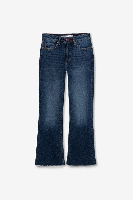 Tiffosi Megan Flare Jean - Medium Blue Denim