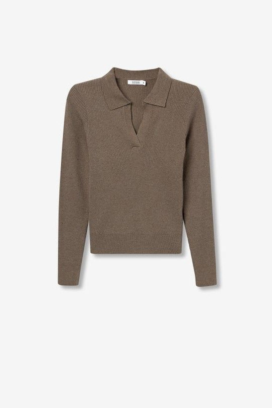 Tiffosi Mix & Match Long Sleeve Knit - Brown