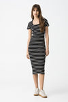 Tiffosi Bailey Dress - Black/White Stripe