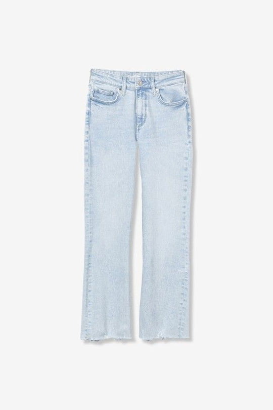 Tiffosi Megan Cropped Flare Jeans - Light Blue Denim
