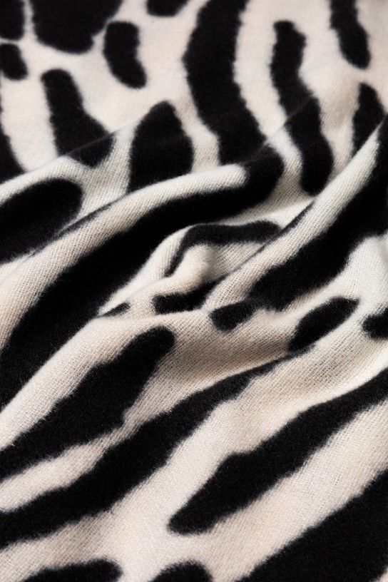 Tiffosi Breton Scarf Black/Zebra Print