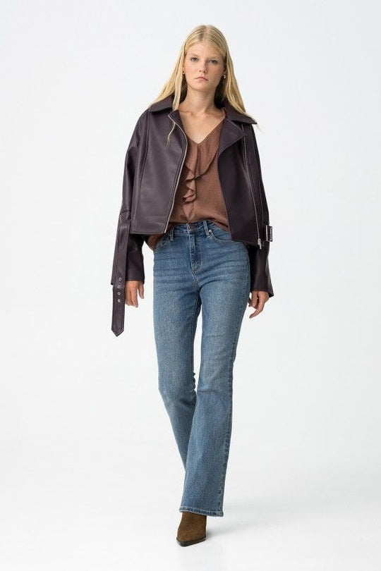 Tiffosi Zoe Flared Jeans - Mid Blue Denim