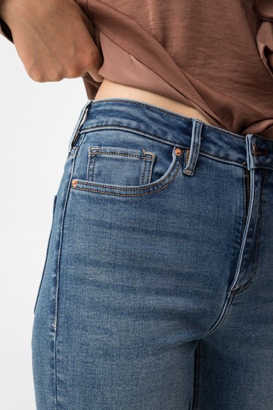 Tiffosi Zoe Flared Jeans - Mid Blue Denim