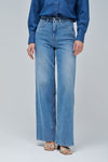 Salsa Faith Push In Wide Jeans - Blue