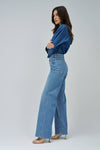 Salsa Faith Push In Wide Jeans - Blue