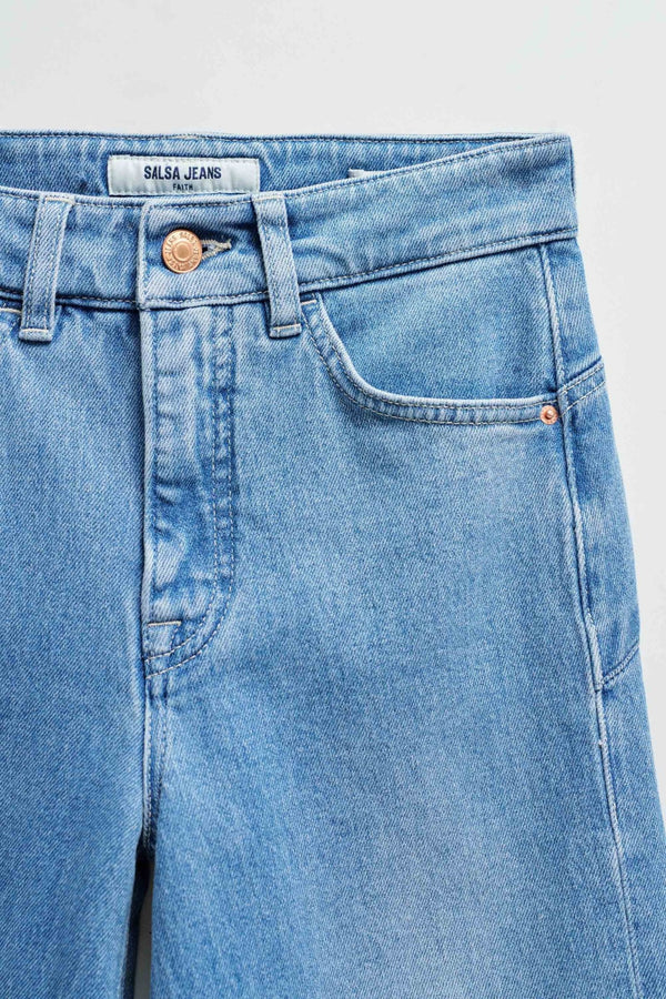 Salsa Faith Push In Wide Jeans - Blue