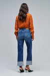 Salsa Tailored High Rise Straight Leg - Blue Denim