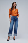 Salsa Tailored High Rise Straight Leg - Blue Denim