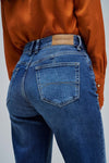 Salsa Tailored High Rise Straight Leg - Blue Denim